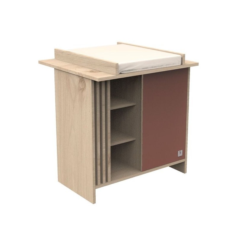 Duo lit 140x70 + commode Tokyo Terracotta