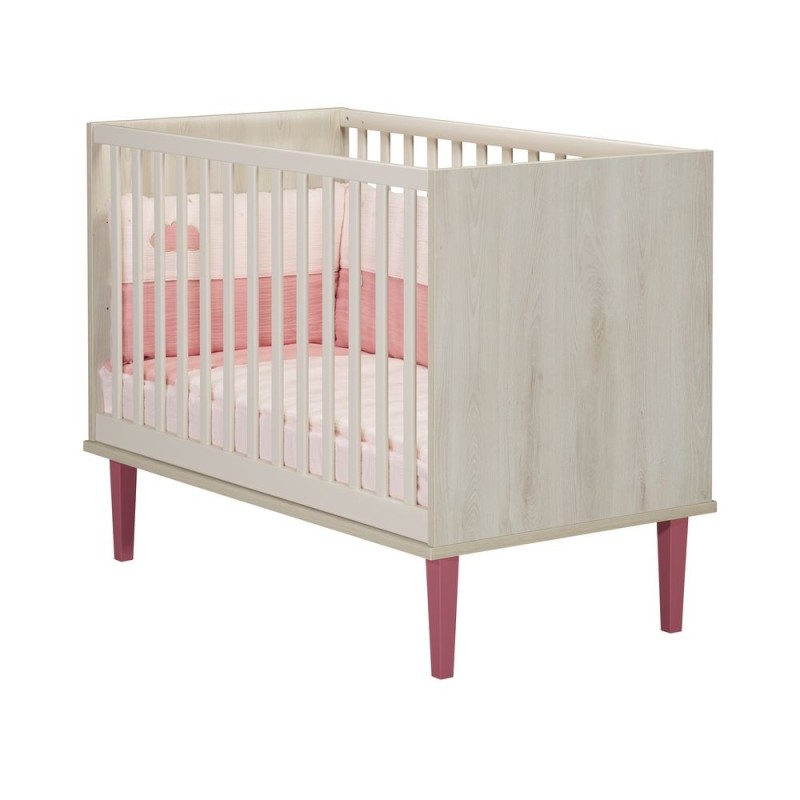 Lit bébé 120x60 Rose Opaline