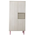 Armoire 3 portes et 1 niche Rose Opaline