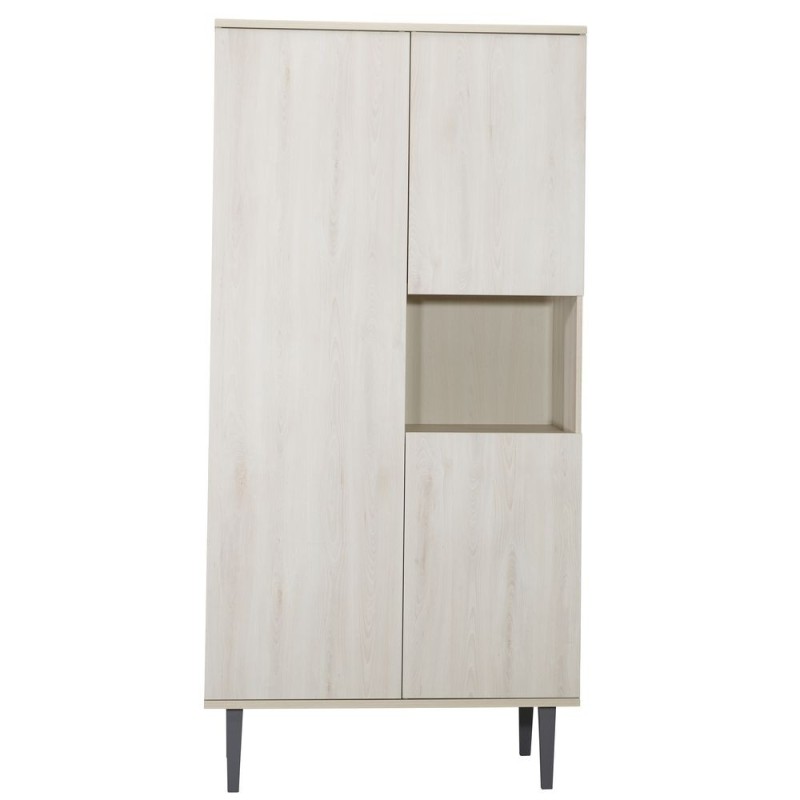 Armoire 3 portes et 1 niche Gris Opaline