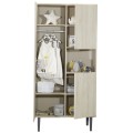 Armoire 3 portes et 1 niche Gris Opaline