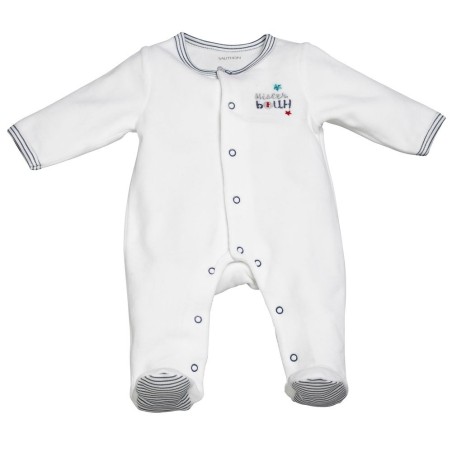 Pyjama velours blanc - 3 mois - Mister Bouh