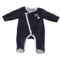 Pyjama velours bleu marine - 3 mois - Mister Bouh