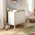 Duo lit 140x70 + commode Eleonore Blanc