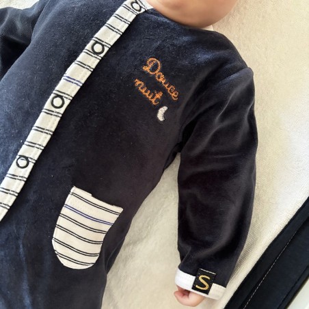 Pyjama Bleu - taille 1 mois Baby Sailor