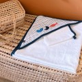 Cape de bain 75x75 + gant Baby Sailor