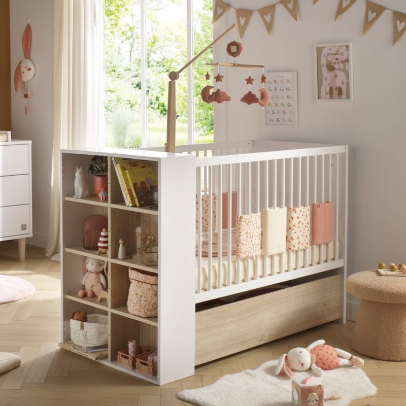 Lit bébé 120x60 transformable en 90x190 Paloma