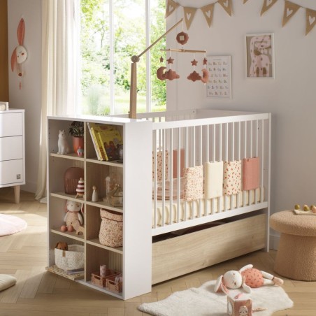 Lit bébé 120x60 transformable en 90x190 Paloma