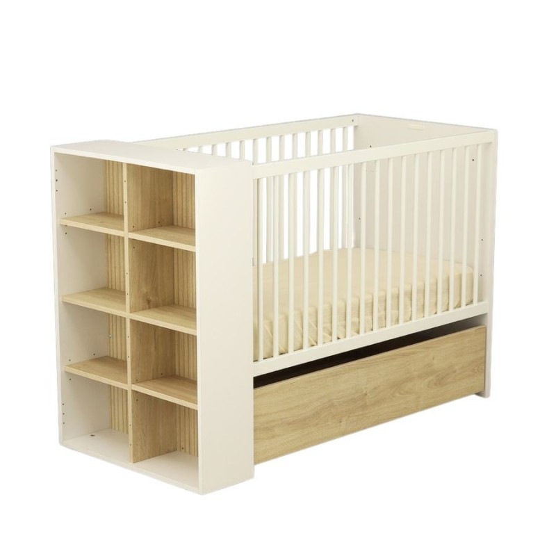 Lit bébé 120x60 transformable en 90x190 Paloma