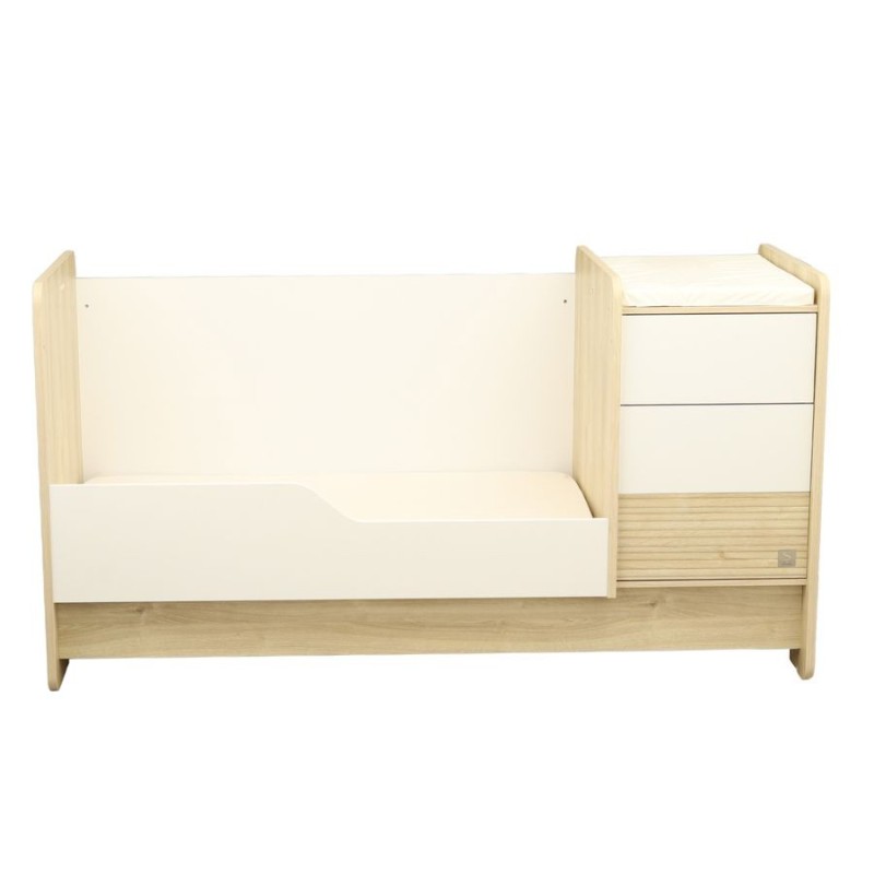 Lit bébé combiné évolutif 140x70 en 90x190 Paloma