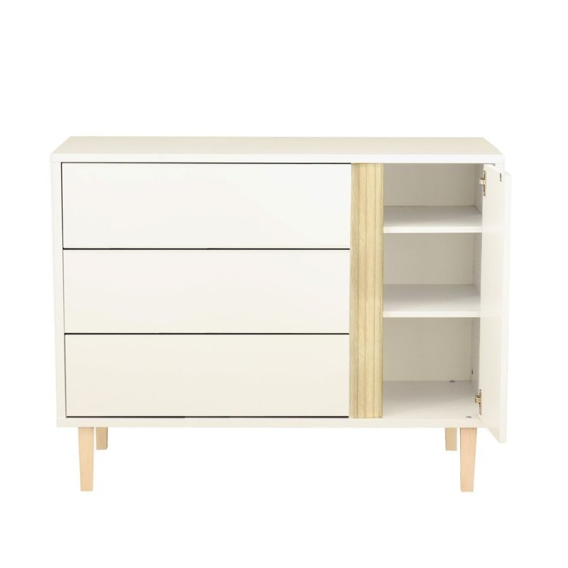 Commode bébé 3 tiroirs 1 porte Paloma