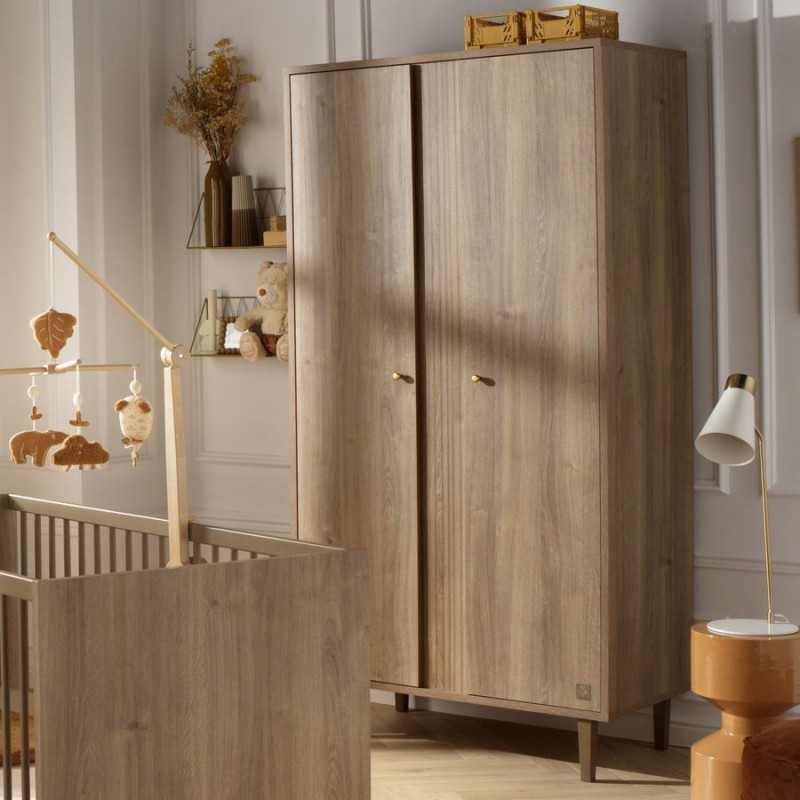 Armoire bébé 2 portes Mokka