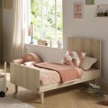 Duo lit 140x70cm évolutif + commode Paloma Bois