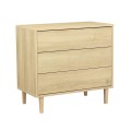 Duo lit 140x70cm évolutif + commode Paloma Bois