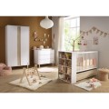 Duo M évolutif Paloma lit 120x60cm transformable + commode 3 tiroirs