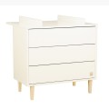 Duo M évolutif Paloma lit 120x60cm transformable + commode 3 tiroirs