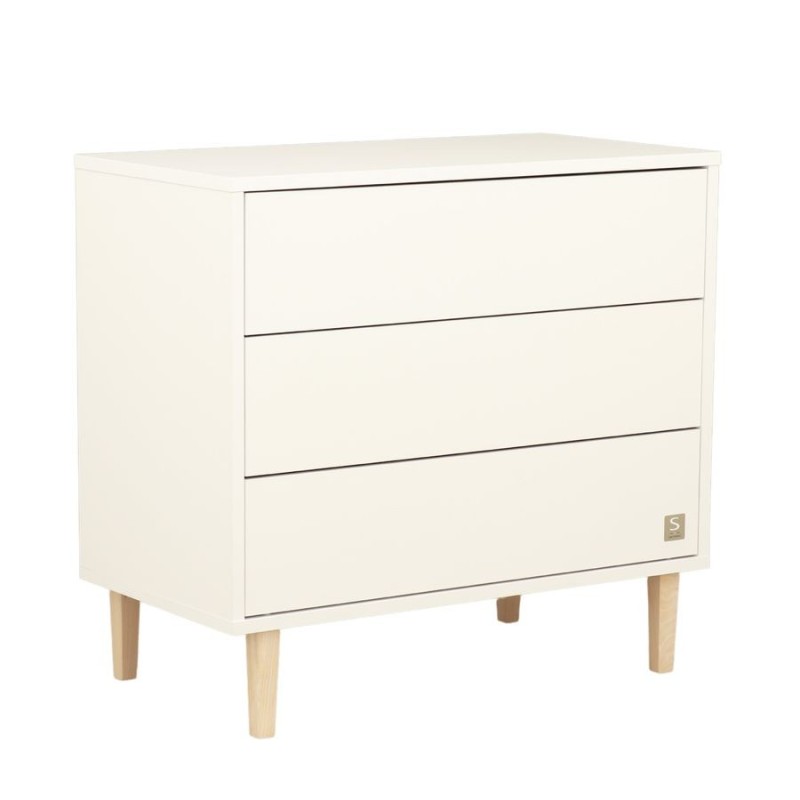 Duo M évolutif Paloma lit 120x60cm transformable + commode 3 tiroirs