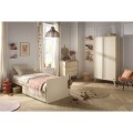 Trio évolutif lit 120x60cm transformable + commode + armoire Mélinée