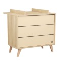 Trio évolutif lit 120x60cm transformable + commode + armoire Mélinée