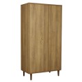 Trio lit 140x70cm + commode + armoire Mokka