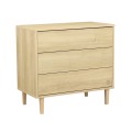 Trio lit 140x70 + commode + armoire Paloma Bois