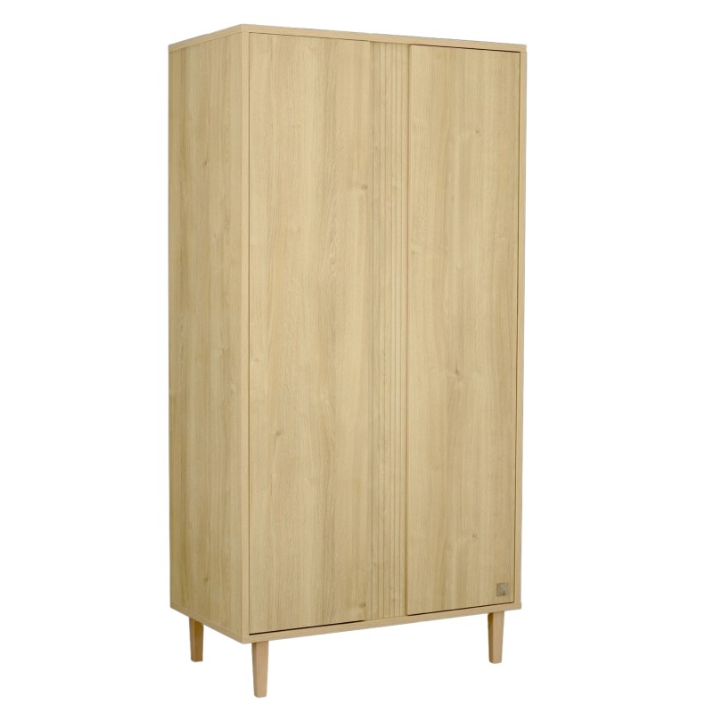 Trio lit 140x70 + commode + armoire Paloma Bois