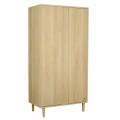 Trio lit 120x60cm + commode + armoire Paloma Bois