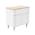 COMMODE 2 PORTES & 1 TIROIR ELEONORE BLANC