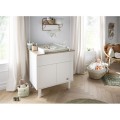 COMMODE 2 PORTES & 1 TIROIR ELEONORE BLANC